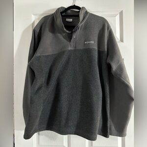 XL Columbia fuzzy quarter button pullover
